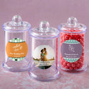 Favors By Season Personalized expressions collection clear acrylic apothecary jar with lid Fashioncraft