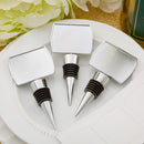Favors by Theme Perfectly Plain collection epoxy dome chrome metal finish bottle stopper Fashioncraft