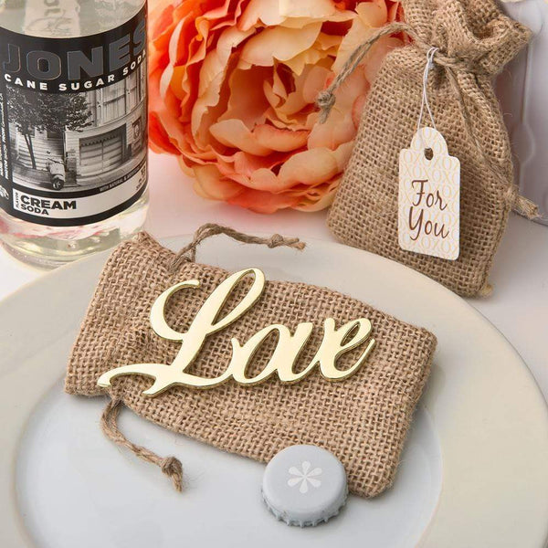 Favors by Theme shabby chic Gold Love Bottle opener from fashioncraft Fashioncraft