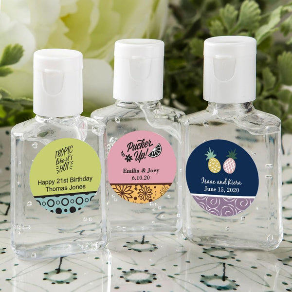 Favors By Type personalized expressions hand sanitizer favors - tropical design Fashioncraft