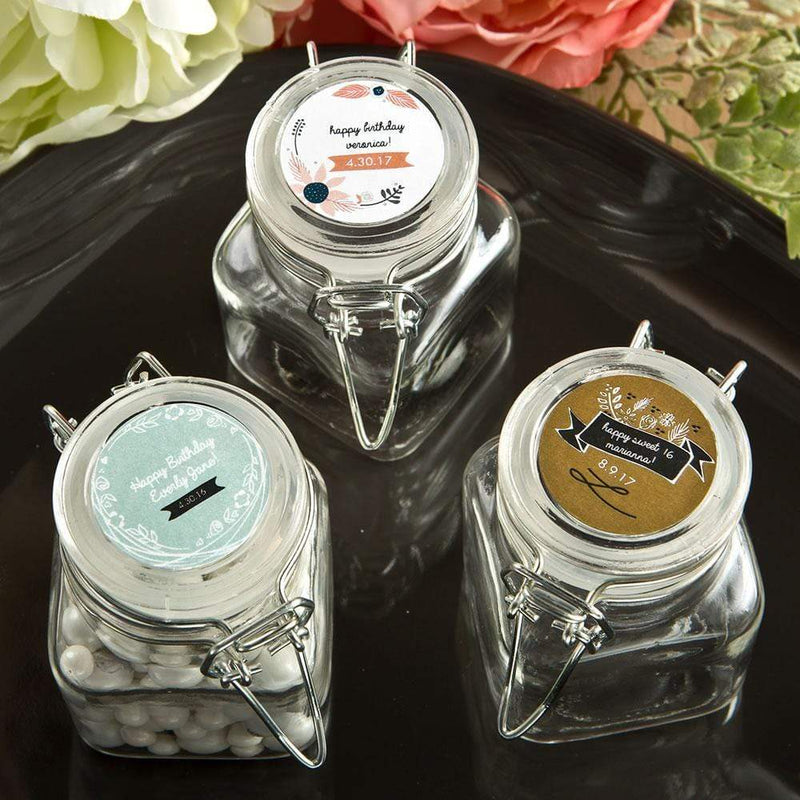 Favors By Type Vintage Design Collection - Glass Jars with Lids Fashioncraft
