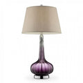 FAY Contemporary Berry Glass Table Lamp, Purple-Table Lamps-Purple-Glass-JadeMoghul Inc.