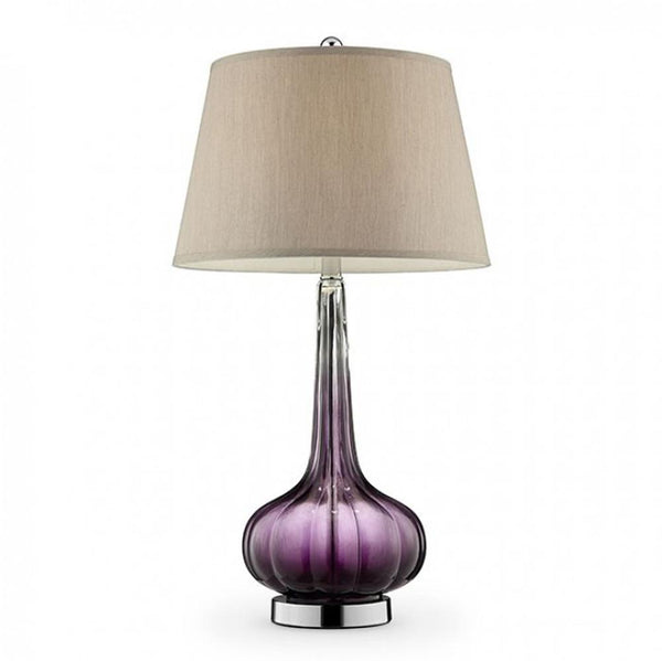 FAY Contemporary Berry Glass Table Lamp, Purple-Table Lamps-Purple-Glass-JadeMoghul Inc.