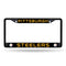 FBC License Frame (Black Metal) Cool License Plate Frames Steelers Black Chrome Frame RICO