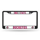 FBC License Frame (Black Metal) Unique License Plate Frames Ohio State Black Chrome Frame RICO