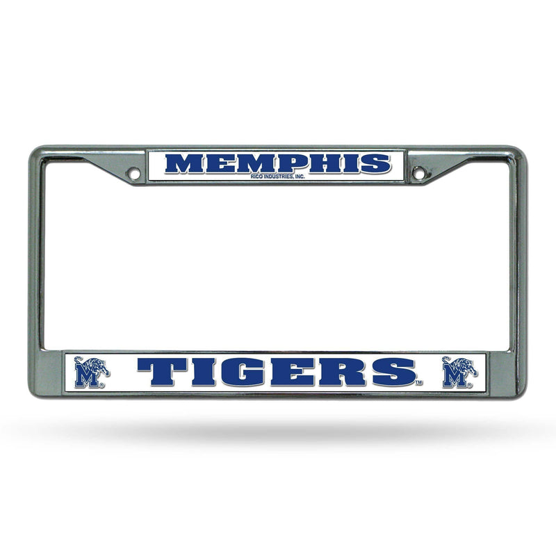 Unique License Plate Frames University/Memphis Chrome Frame