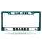 FCC Chrome Frame (Colored) Best License Plate Frame Sharks Aqua Colored Chrome Frame RICO