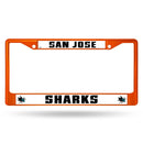 FCC Chrome Frame (Colored) Best License Plate Frame Sharks Orange Colored Chrome Frame RICO