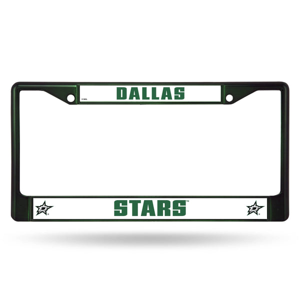 Best License Plate Frame Stars Dark Green Colored Chrome Frame