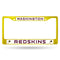 FCC Chrome Frame (Colored) Car License Plate Frame Redskins Colored Chrome Frame Secondary Yellow RICO