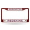 FCC Chrome Frame (Colored) Car License Plate Frame Redskins Maroon Colored Chrome Frame RICO