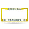 FCC Chrome Frame (Colored) Cute License Plate Frames Packers Colored Chrome Frame Secondary Yellow RICO