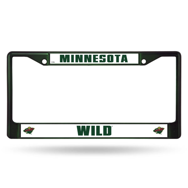 FCC Chrome Frame (Colored) Vehicle License Plate Frames Wild Dark Green Colored Chrome Frame RICO