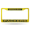 FCCL Laser Colored Chrome Frame Cool License Plate Frames Packers Yellow Laser Colored Chrome Frame SPARO