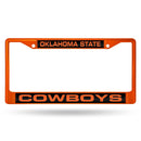 FCCL Laser Colored Chrome Frame License Plate Frames Oklahoma St Laser Chrome Frame SPARO