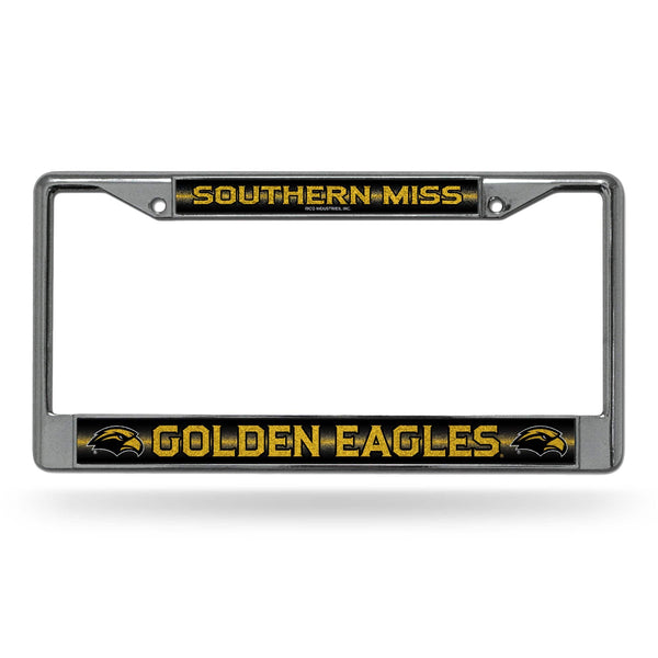 FCGL License Frame (Chrome Glitter) Audi License Plate Frame Southern Miss Bling Chrome Frame RICO