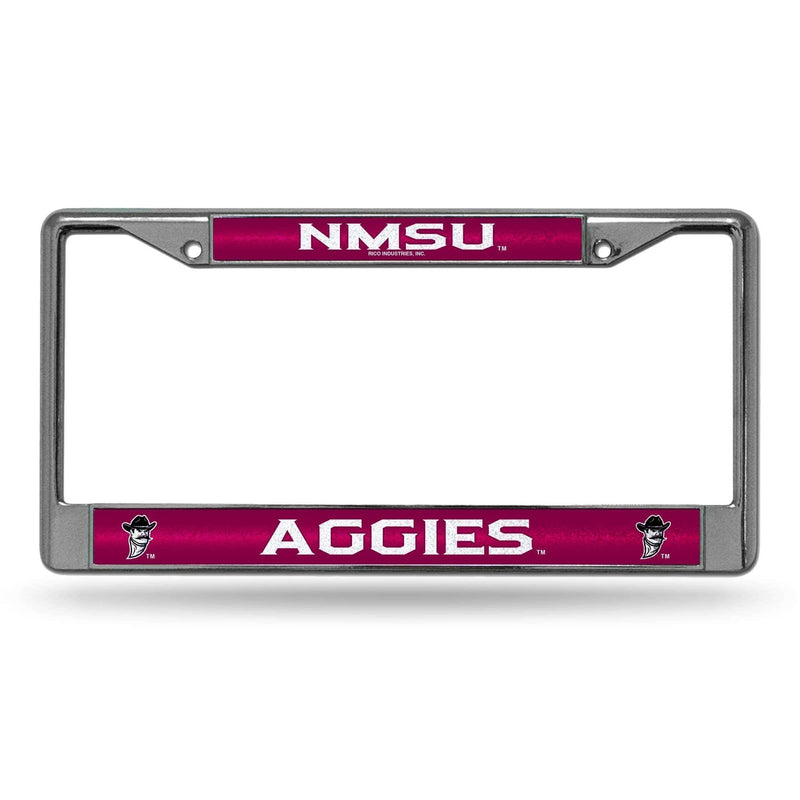 FCGL License Frame (Chrome Glitter) Jeep License Plate Frame New Mexico State Bling Chrome Frame RICO