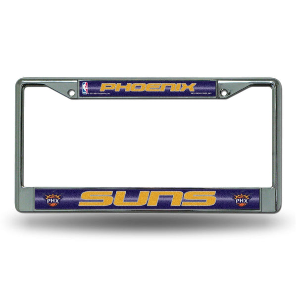 Car License Plate Frame Suns Bling Chrome Frame