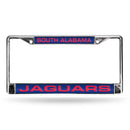 FCL Chrome Laser License Frame Ford License Plate Frame  South Alabama Laser Chrome Frame RICO