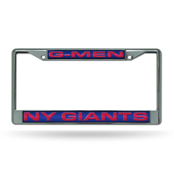 FCL Chrome Laser License Frame Honda License Plate Frame NY Giants "G Men" Laser Chrome Frame RICO