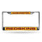 FCL Chrome Laser License Frame Honda License Plate Frame Redskins Gold/Maroon Laser Chrome Frame RICO