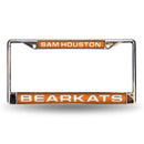 FCL Chrome Laser License Frame Mercedes Benz License Plate Frame Sam Houston State Laser Chrome Frame RICO