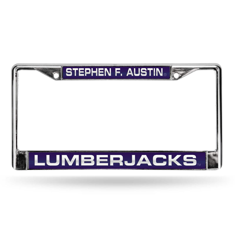 FCL Chrome Laser License Frame Mercedes Benz License Plate Frame Stephen F Austin laser Chrome Frame RICO