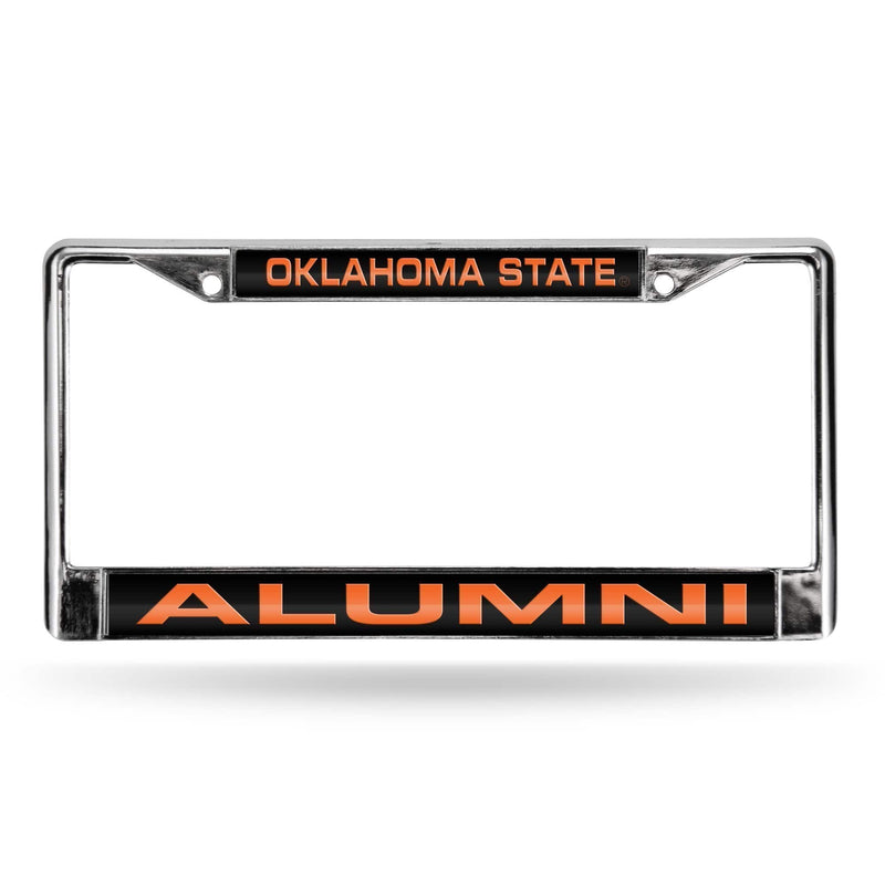 FCL Chrome Laser License Frame Subaru License Plate Frame Oklahoma State Alumni Laser Chrome Frame RICO