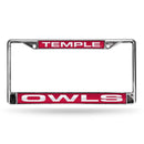 Ford License Plate Frame Temple University Laser Chrome Frame