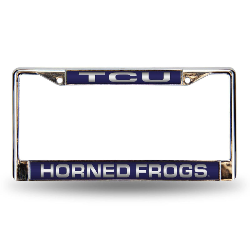 Subaru License Plate Frame Texas Christian Laser Chrome Frame