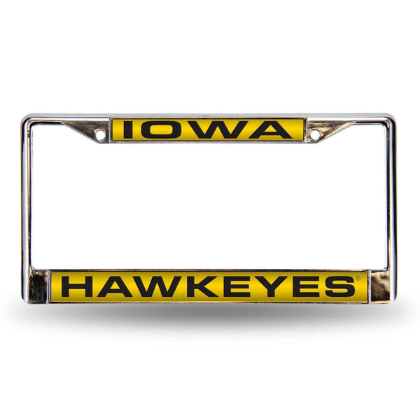 Mustang License Plate Frame University Of Iowa Laser Chrome Frame