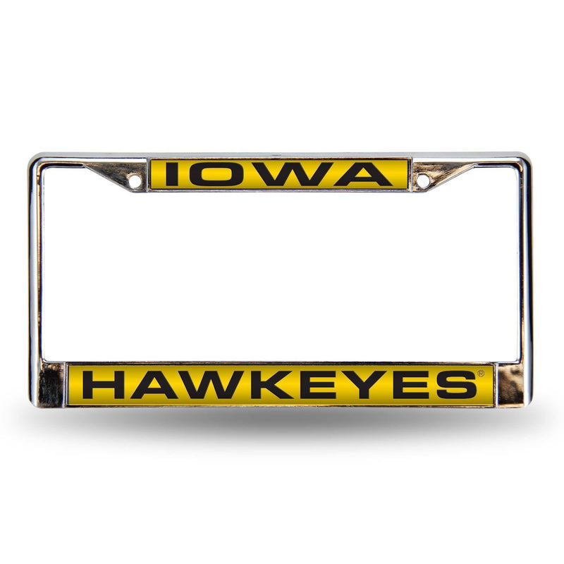 Mustang License Plate Frame University Of Iowa Laser Chrome Frame