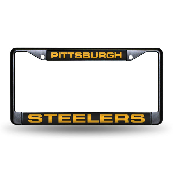 FCLB Laser License Frame (Black) Cadillac License Plate Frame Pittsburgh Steelers Laser Black Frame RICO