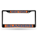 FCLB Laser License Frame (Black) Mercedes License Plate Frame New York Islanders Black Laser Chrome Frame RICO