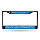 FCLB Laser License Frame (Black) Porsche License Plate Frame Orlando Magic Black Laser Chrome Frame RICO