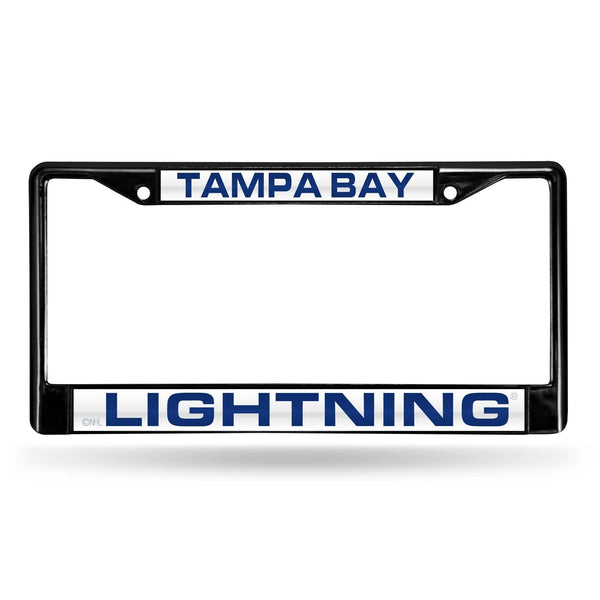 Mercedes License Plate Frame Tampa Bay Lightning Black Laser Chrome Frame