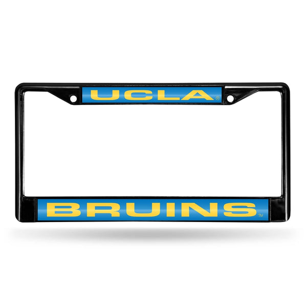 Black License Plate Frame UCLA Black Laser Chrome Frame