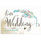Feather Whimsy Directional Sign Sea Blue (Pack of 1)-Wedding Signs-Chocolate Brown-JadeMoghul Inc.