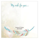 Feather Whimsy Memory Box Wishing Well Cards Sea Blue (Pack of 1)-Favor Boxes Bags & Containers-Purple-JadeMoghul Inc.