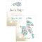 Feather Whimsy Save The Date Card Sea Blue (Pack of 1)-Weddingstar-Chocolate Brown-JadeMoghul Inc.