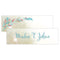 Feather Whimsy Small Rectangular Favor Tag Sea Blue (Pack of 1)-Wedding Favor Stationery-Chocolate Brown-JadeMoghul Inc.
