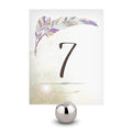Feather Whimsy Table Numbers Numbers 85-96 Sea Blue (Pack of 12)-Table Planning Accessories-Chocolate Brown-1-12-JadeMoghul Inc.