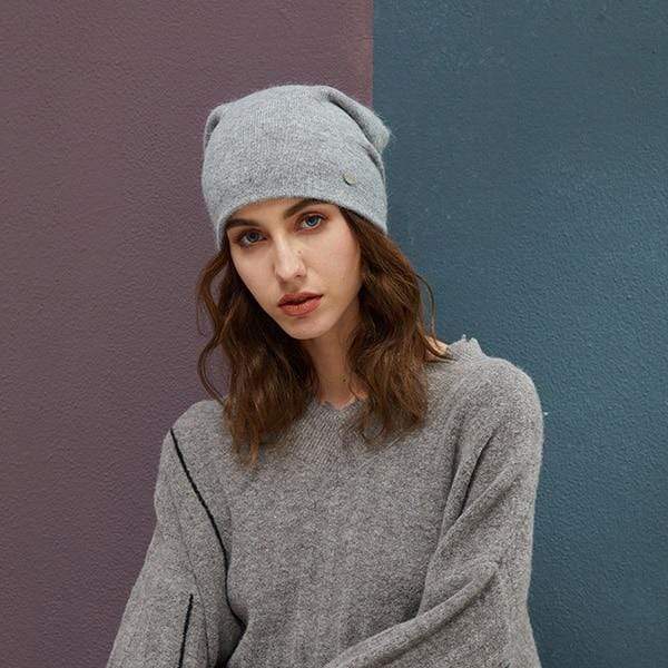 Female Beanies Rabbit Hair Winter Hats For Women Casual Autumn Knitted Beanie Girl Fashion High Quality Bonnet Cap Soft Wool Hat AExp