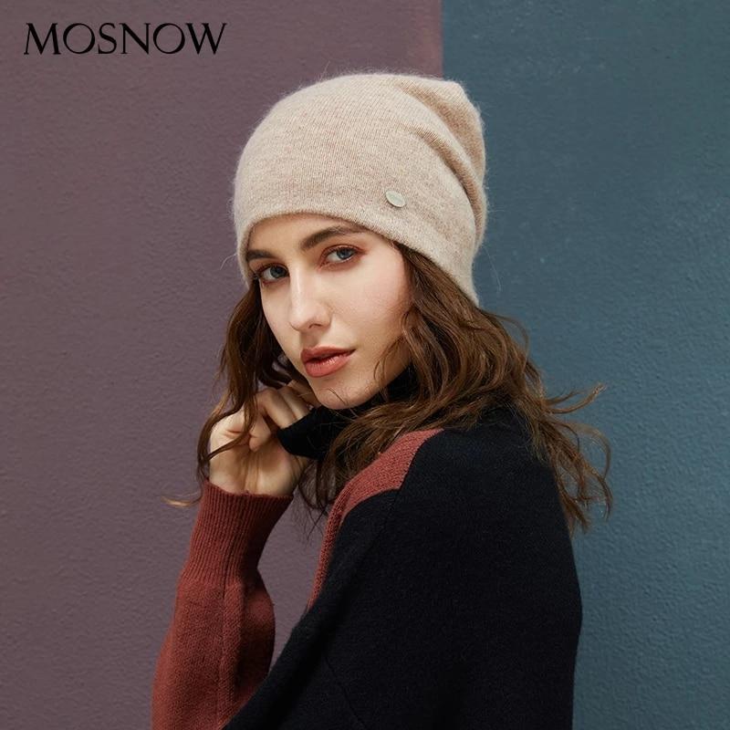 Female Beanies Rabbit Hair Winter Hats For Women Casual Autumn Knitted Beanie Girl Fashion High Quality Bonnet Cap Soft Wool Hat AExp
