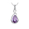 Female charm Water drop pink/purple necklaces pendants jewellery chains crystal women fine jewelry Pendant with stone-X26Y-JadeMoghul Inc.
