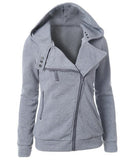Female Hoodies Sweatshirt Autumn Winter Long Sleeve Zip Hooded Sudaderas Mujer 2018 Warm Women Tracksuit Harajuku Streetwear-Gray-L-JadeMoghul Inc.