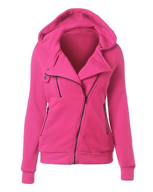 Female Hoodies Sweatshirt Autumn Winter Long Sleeve Zip Hooded Sudaderas Mujer 2018 Warm Women Tracksuit Harajuku Streetwear-Rhodo-L-JadeMoghul Inc.