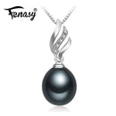 FENASY Bohemian Necklace Pearl Jewelry necklaces & pendants flower Jewelry,necklace women 925 silver necklace for women-White-JadeMoghul Inc.