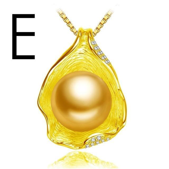 FENASY charm Shell design Pearl Jewelry,Pearl Necklace Pendant,925 sterling silver jewelry ,fashion necklaces for women 2018 new-Gold-JadeMoghul Inc.