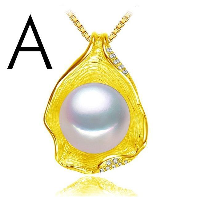 FENASY charm Shell design Pearl Jewelry,Pearl Necklace Pendant,925 sterling silver jewelry ,fashion necklaces for women 2018 new-White-JadeMoghul Inc.